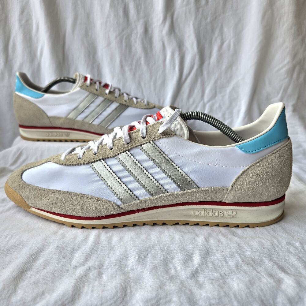 adidas SL72 'White Matte Silver Gum' EF5106 Men's Sneakers Shoes Size 11.5